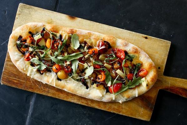 Vegan Bruschetta Flatbread.